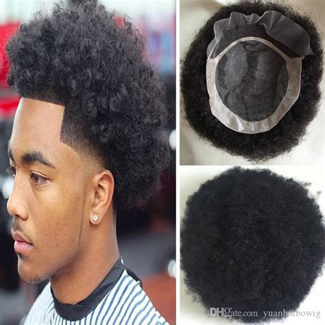 Don't think of them as fake hair, think alternative hair. 2019 Afro Curl Human Hair Toupee Black Color Short Indian ...