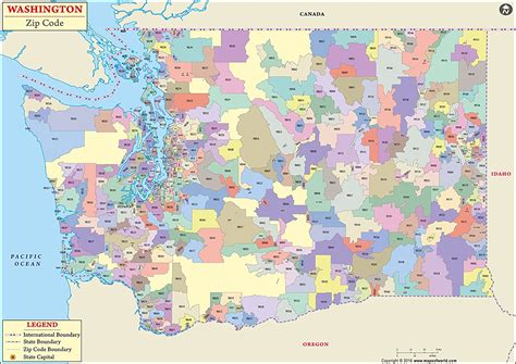 Washington State Zip Code Map Map Of The World