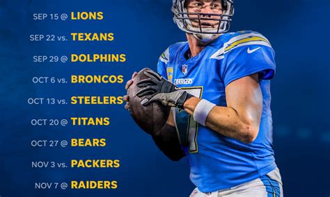 Chargers Schedule