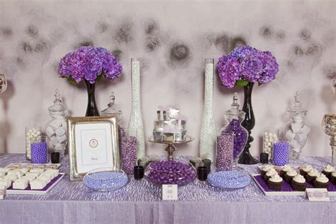 beautiful sweet table wedding purple candy table candy bar wedding