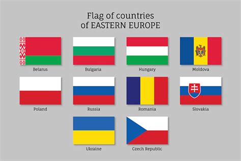 Vector Flags Of Eastern Europe Countries Stock Illustration Download