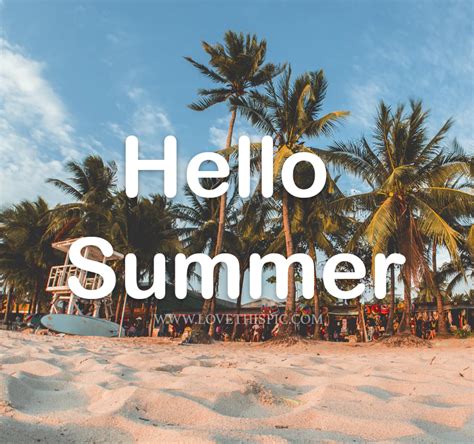Beachside Hello Summer Quote Pictures Photos And