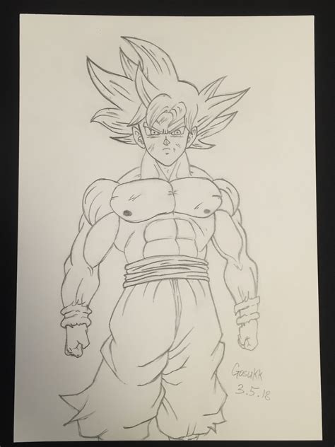Goku Ultra Instinct Drawing Full Body