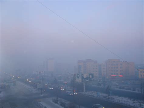 Heavy Pollution In Ulaanbaatar Mongolia Residents Choose Totobobo Mask