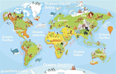 Mapamundi Para Ni Os De Primaria Mapas Tem Ticos Del Mundo