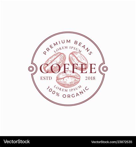 Coffee Badge Or Logo Template Hand Drawn Vector Image