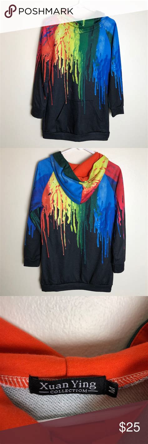 Or 4 installments of $28.12 by. Paint Splatter Drip Black Hoodie | Black hoodie, Hoodies ...