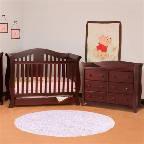 Espresso brown matching crib and change table. Espresso Crib And Dresser Set - dresser