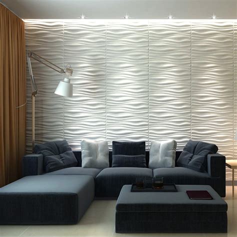 Decorative 3d Wall Panels 246x315 Wave Board 6 Tiles 32 Sf