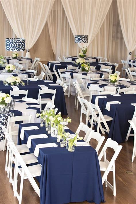 Modern Museum Wedding In Navy And White Traditional Wedding Decor