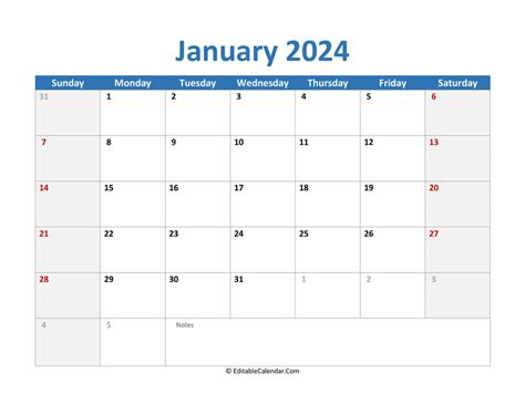 Calendar January 2024 Uk With Excel Word And Pdf Templates Collection