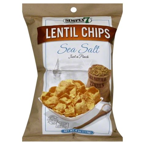 Simply 7 Lentil Sea Salt Chips 4 Oz