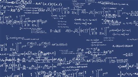 Mathematical Calculation and Equations Blueprint Stock Footage Video ...