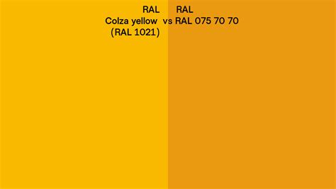 Ral Colza Yellow Vs Ral 075 70 70 Side By Side Comparison