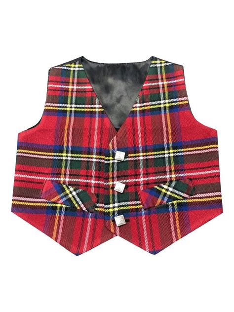Boys Royal Stewart Tartan Waistcoat Vest
