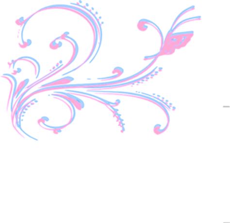 Baby Pink And Blue Floral Clip Art at Clker.com - vector clip art png image