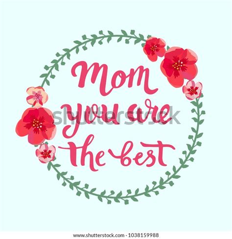 Mom Your Best Text Celebration Card Stock Vector Royalty Free