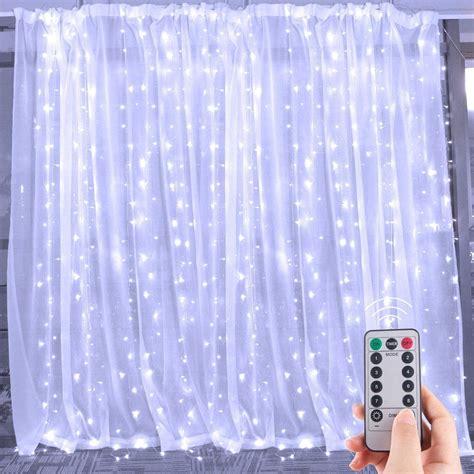 Curtain Lights Brightown 600 Led Window Curtain String Lights With