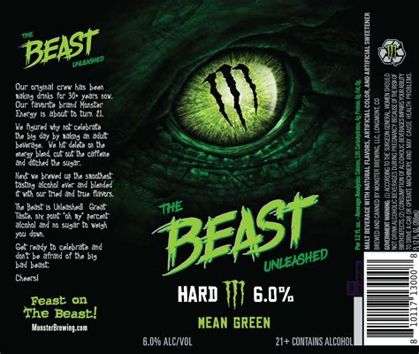 Monster Brewing The Beast Unleashed Mean Green Better On Draft