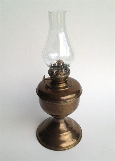 Vintage Mini Brass Oil Lamp With Original Chimneyglobe Great Etsy
