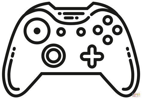 Xbox controller coloring page
