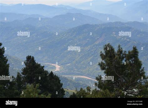 Beautiful View Of Muzaffarabad Valley And Neelum River Azad Kashmir