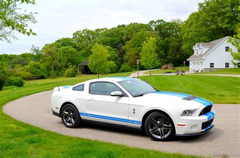 2012 Mustang Shelby Gt500 Whiteblue Stripes Immaculate The Chicago