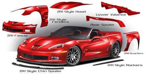 C6 Corvette Zr1 Style Body Panels Little Red Corvette Style Rock Made