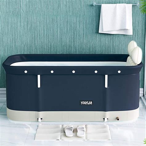 adult folding bathtub 120cm portable non inflatable bathtub pvc spa folding bath tub