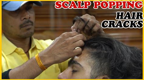 Asmr Stress Relieving Scalp Popping Hair Cracks And Head Massage💈asmr