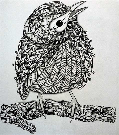 Bird Zentangle Zentangle Art Zentangle Drawings Zentangle Animals