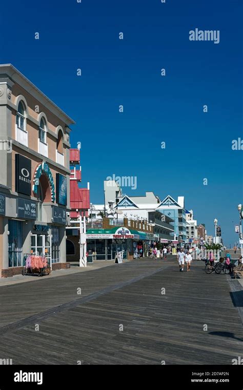Boardwalk View Ocean City Md Stock Photo Alamy