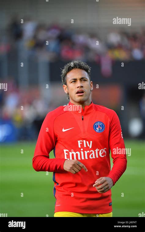 Paris Saint Germains Brazilian Forward Neymar Runs During The French