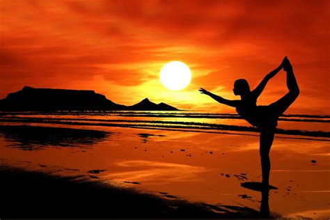 Yoga Silhouette Sunset Free Stock Photo Public Domain Pictures