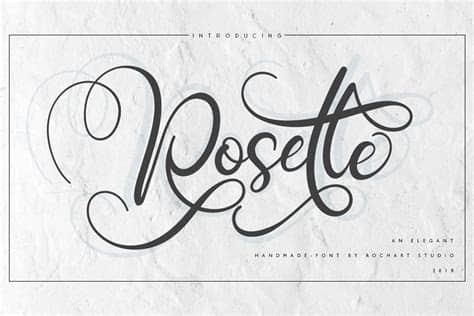 Yes it was made originally in 1896, and it's included in. The Rosette is an elegant typeface with a modern touch. It ...