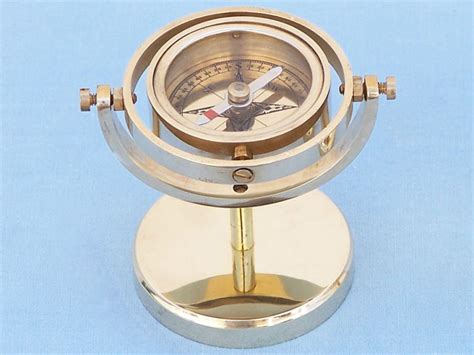 Buy Brass Gimbal Compass On Stand 4 Inch Nautical Theme Decor