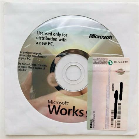 Microsoft Works 9 Authentic Oem Dell Branded Software 0r020c For Sale