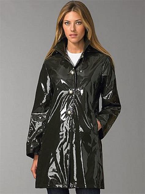 Black PVC Raincoat Raincoats For Women Rainwear Fashion Black Raincoat