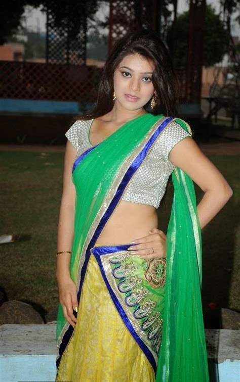 Actress Yamini Bhaskar In Green Half Saree Photo Shoot Stills Hd Images