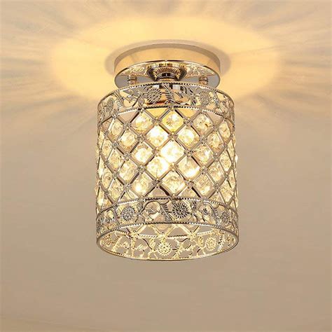 Mini Style Modern Decor Crystal Flush Mount Ceiling Light Fixture