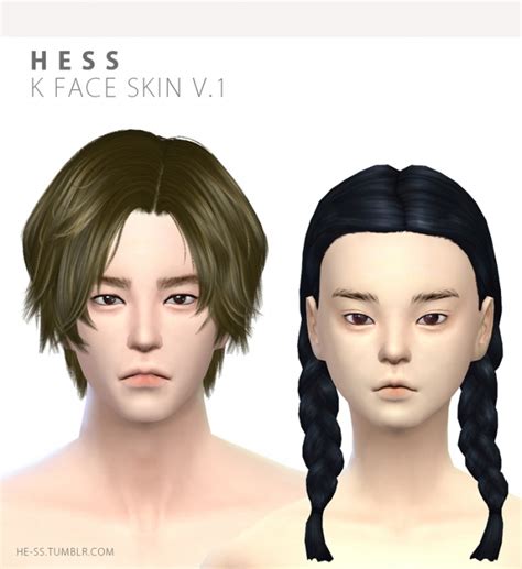 K Face Skin V1 At Hess Sims 4 Updates