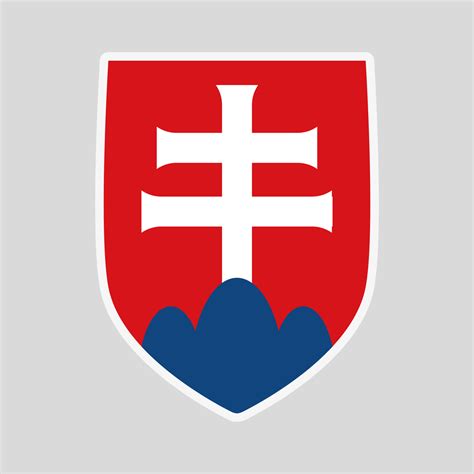 Vector Illustration Of Emblem Of Slovakia Slovak Emblem Isolated On