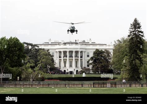 Us President Barack Obama Leaves The White House In His Helicopter