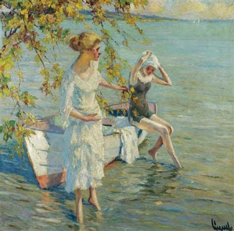 The Bathers Painting Edward Cucuel Oil Paintings