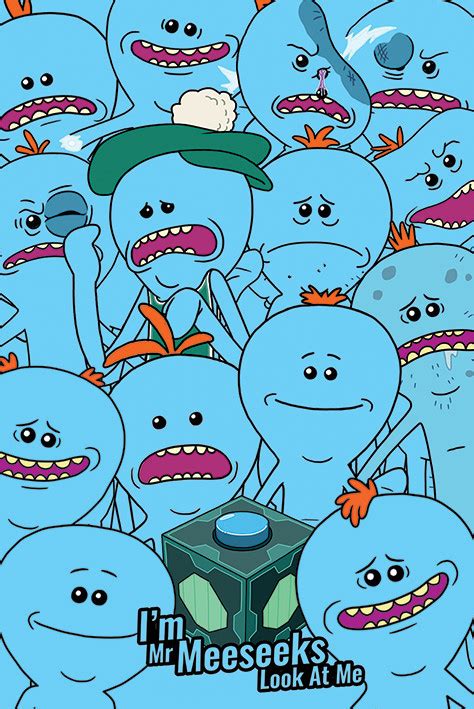 Poster Rick And Morty Mr Meeseeks Wall Art Ts And Merchandise