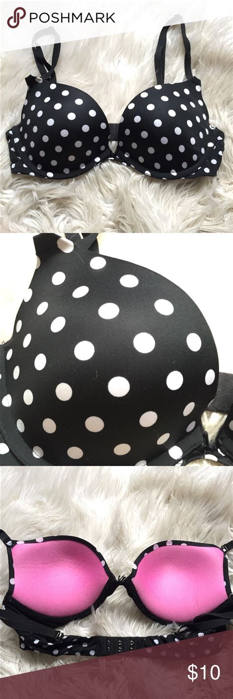 Pink Polka Dot Push Up Bra All Bras One Two Three Or