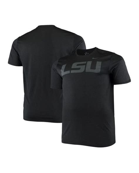 Nike Black Lsu Tigers Big And Tall Legend Tonal Performance T Shirt For