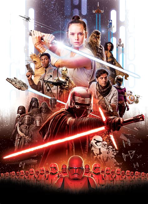 Lucasfilm, bad robot, walt disney pictures star wars ix. Fototapete "Star Wars Movie Poster Rey" ( 4-4113) von ...