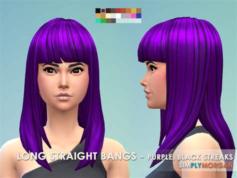 The Sims Resource 3 Purple Hair Non Default Recolors