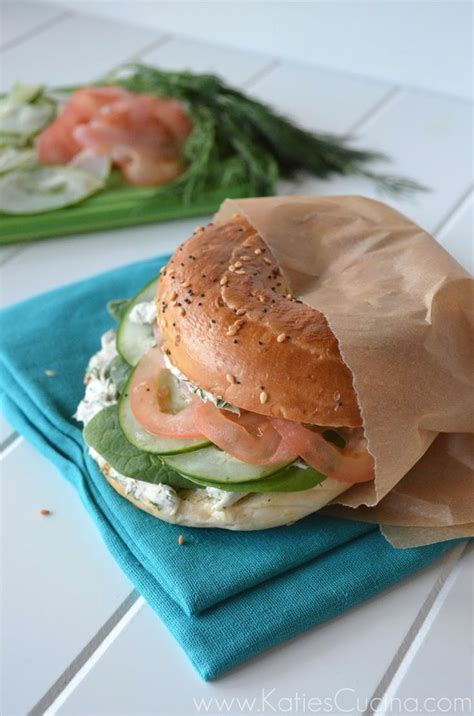 Veggie Bagel Sandwich With Herb And Garlic Cream Cheese Recipe Veggie Bagel Sandwich Bagel